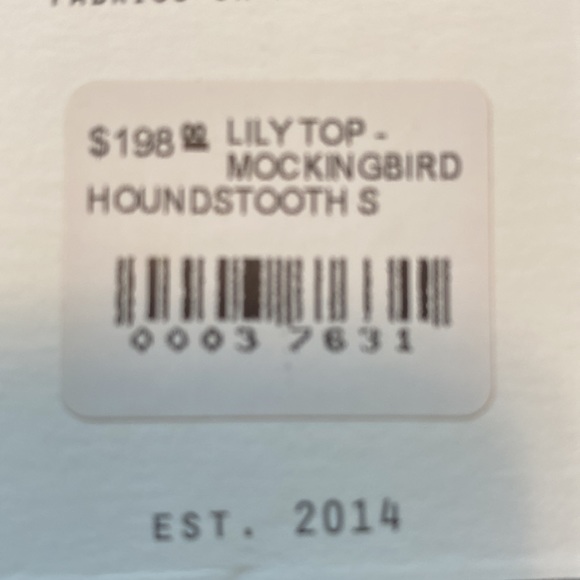 💥SOLD💥 NWT esby apparel lily top in mockingbird houndstooth - Picture 6 of 6